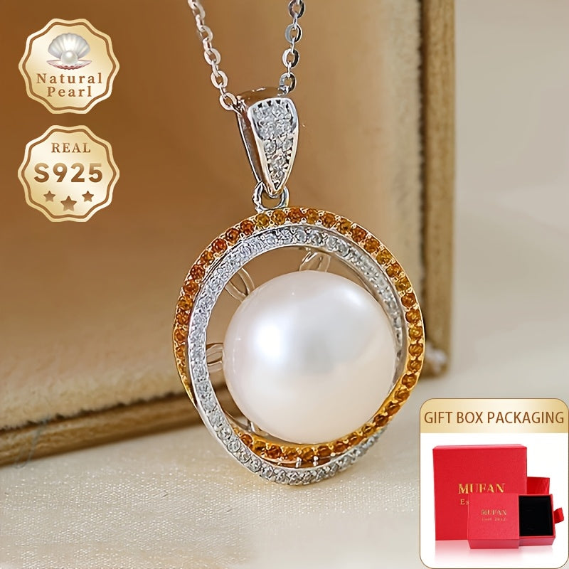 Experience elegance with the MUFAN Elegant Simple Style pendant necklace. Crafted from 925 sterling silver and featuring a stunning freshwater pearl, this necklace is perfect for those born in June. Each natural stone boasts unique patterns, growth