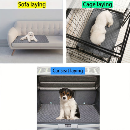 Washable waterproof dog training pad with non-slip hexagonal grip design for sofa protection, suitable for indoor use.