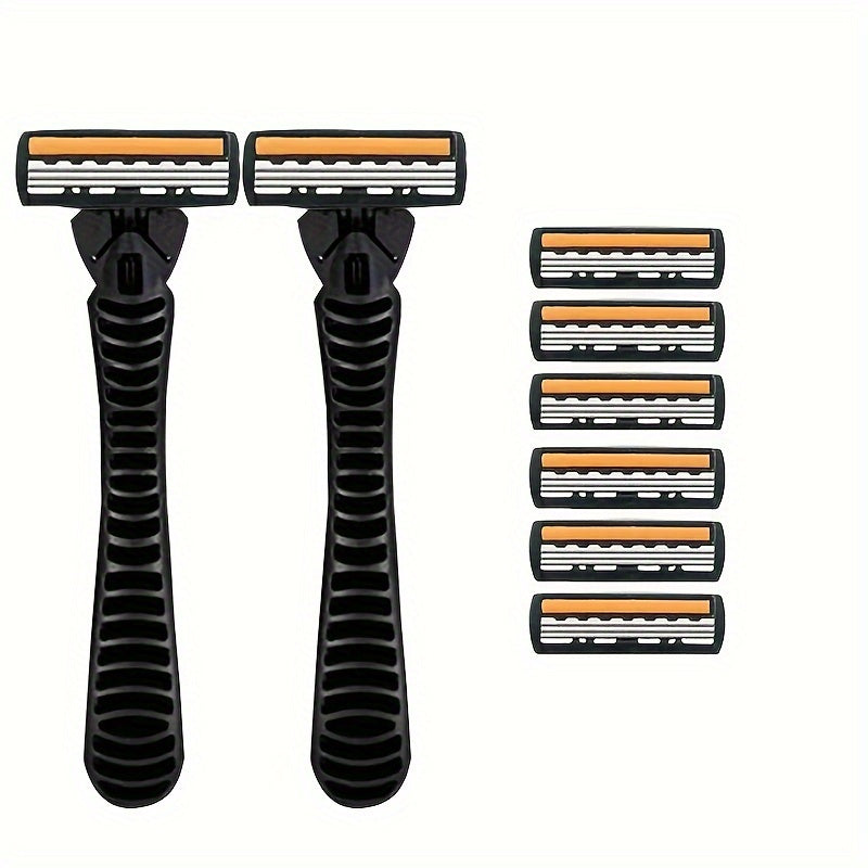 Classic 3-layer Manual Razor Set with multiple refill options for daily face care.