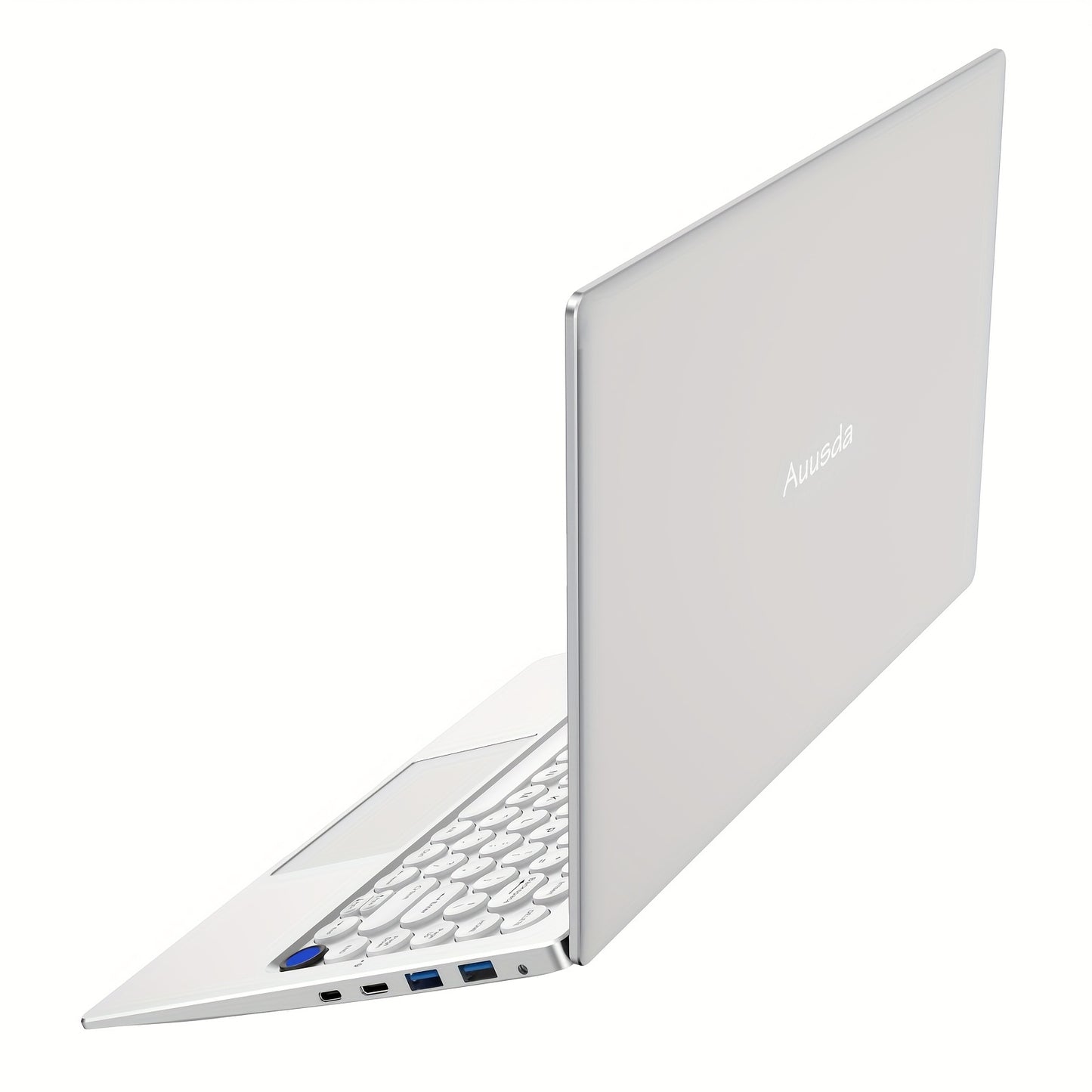 Auusda 35.81cm laptop with 11 Pro, N5095 CPU, 16GB RAM, 512GB SSD, fingerprint authentication, 7-color backlight, retro circular keyboard, built-in camera, USB 3.0.