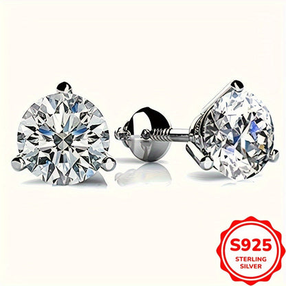 These stunning round zirconia earrings are made from elegant 925 sterling silver, featuring hypoallergenic posts that are nickel-free. Available in both golden and silver tones, they are the perfect choice for Valentine's Day or engagement gifts. This