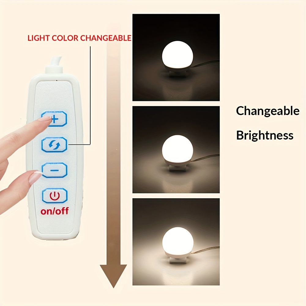 Светодиодные зеркальные огни, регулируемый свет для туалетного столика и зеркала в ванной