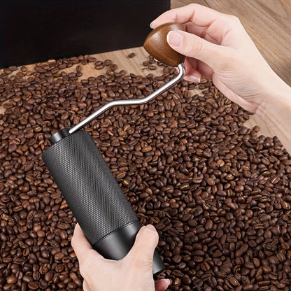 Premium Manual Coffee Bean Grinder with Lattice Pattern Handle - Perfect for Home and Work Use