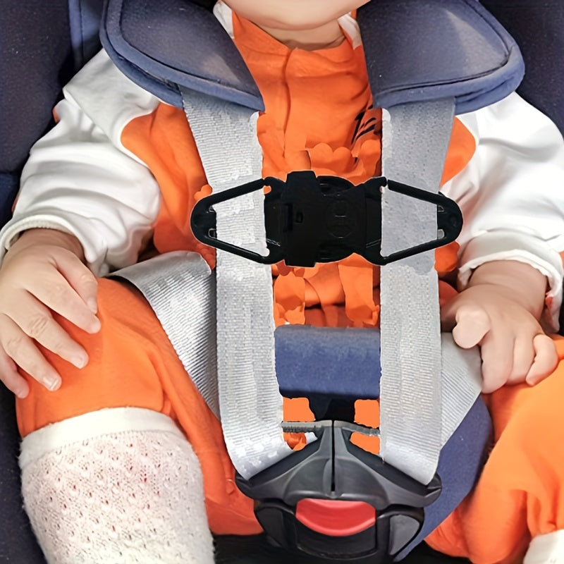 Car Safety Seat Accessories for Enhanced Safety, Including Chest Buckle, Dual Safety Lock Clip, and Secure Anti-Detachment Fasteners.