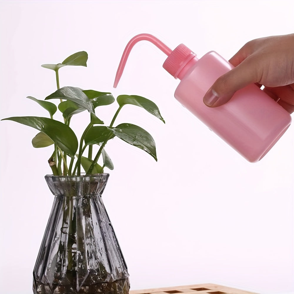 1 set of watering bottles with plastic curved mouth, safe rinse bottle watering tool for plants and flowers, including a squeeze watering can, succulent watering bottle, potted plant