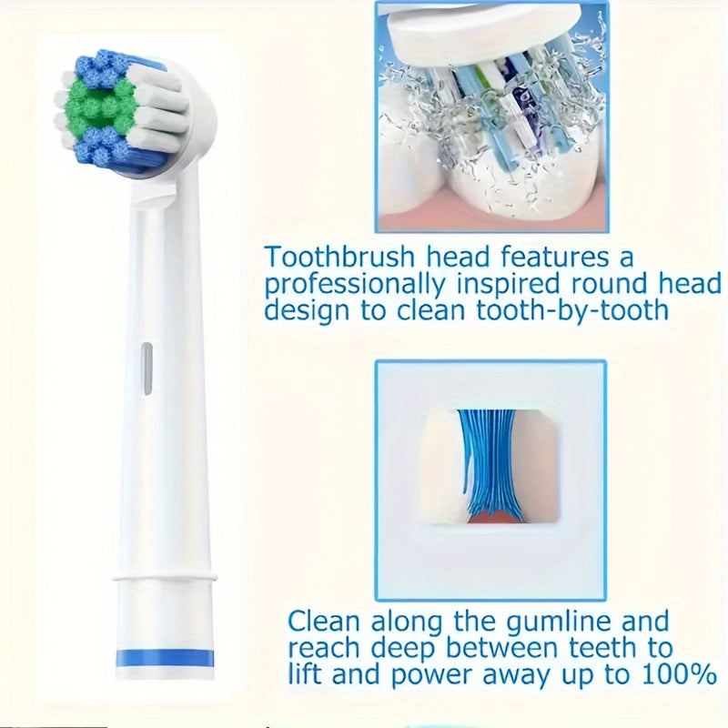 Upgrade your oral care with this adult electric toothbrush set. It includes 8 replacement heads, ultra-soft nylon bristles, and a 600mAh lithium battery with USB charging. It features a