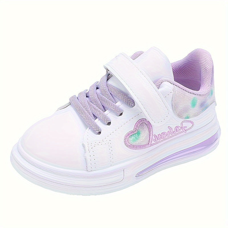 Comfortable and breathable girls' casual footwear with hook-and-loop closure for all seasons, including autumn and spring.