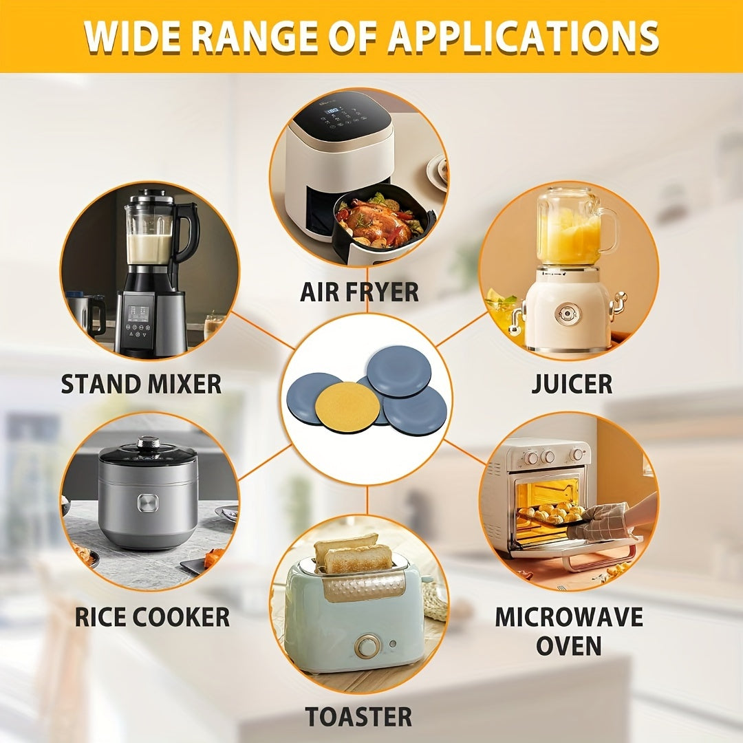 [Top Pick] Set of 12 Self-Adhesive Appliance Sliders - Effortless Movement for Coffee Makers, Blenders, Air Fryers | Compatible with Glass, Wood, Metal & Plastic | Ideal for Home & Office Organization