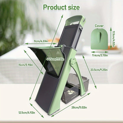 Adjustable safety slicer for vegetables, fruits, and more - perfect gift for mom