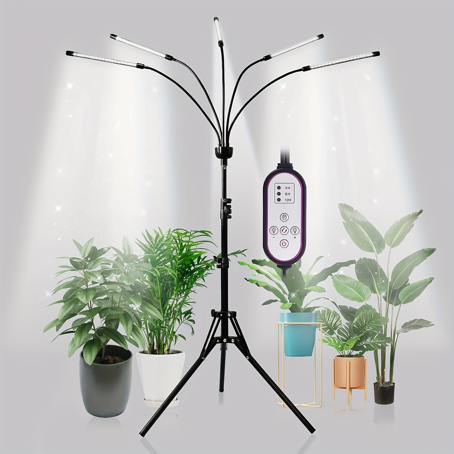 KZ 5-Head LED Grow Light with Timer - USB Powered