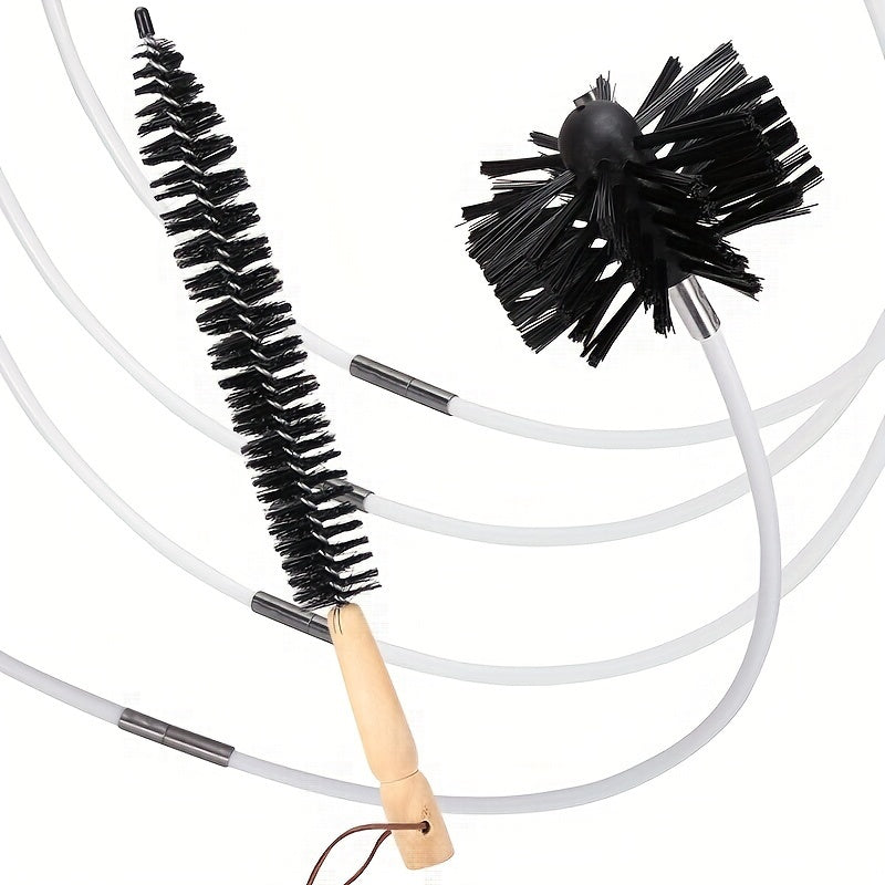 1 Set of Cleaning Supplies including a Dryer Vent Cleaning Brush, Dust Collector, Extendable Synthetic Brush Head, and Drill Compatible Cleaning Brush - all essential Cleaning Tools.