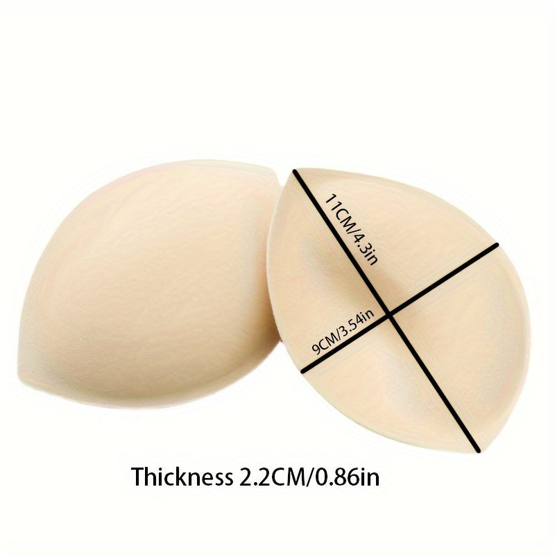 Triangle chest pads for sports bra enhance bust support.