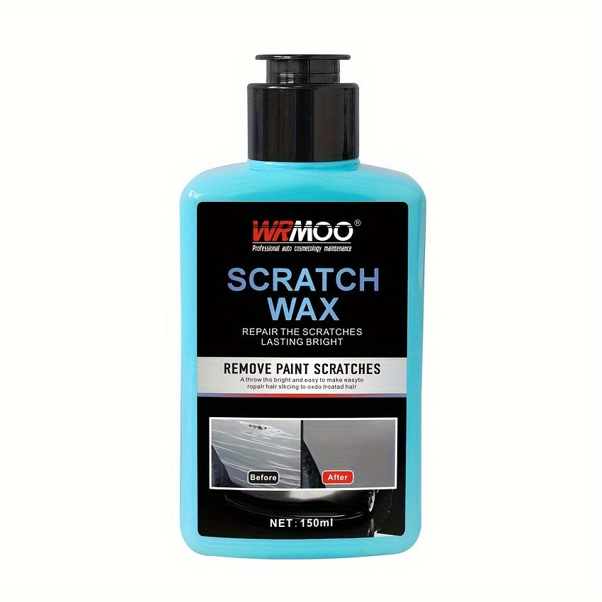 WRMOO Scratch Wax: Quick repair and gloss enhancer for all paint colors. Long-lasting shine with easy application. 150ml.