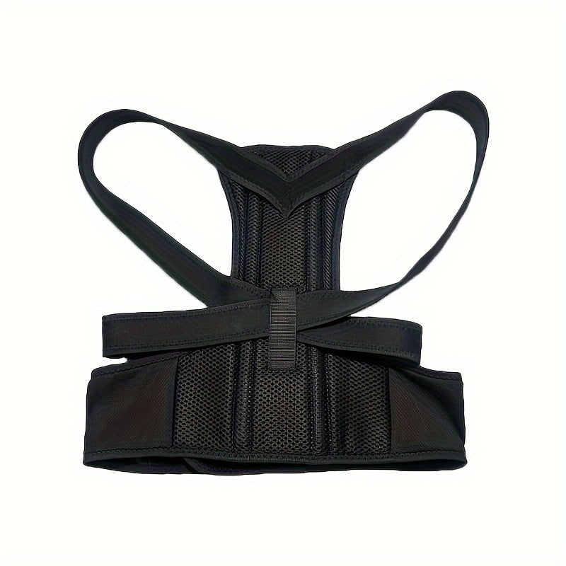 Unisex posture corrector: adjustable, breathable design to support back and shoulders.