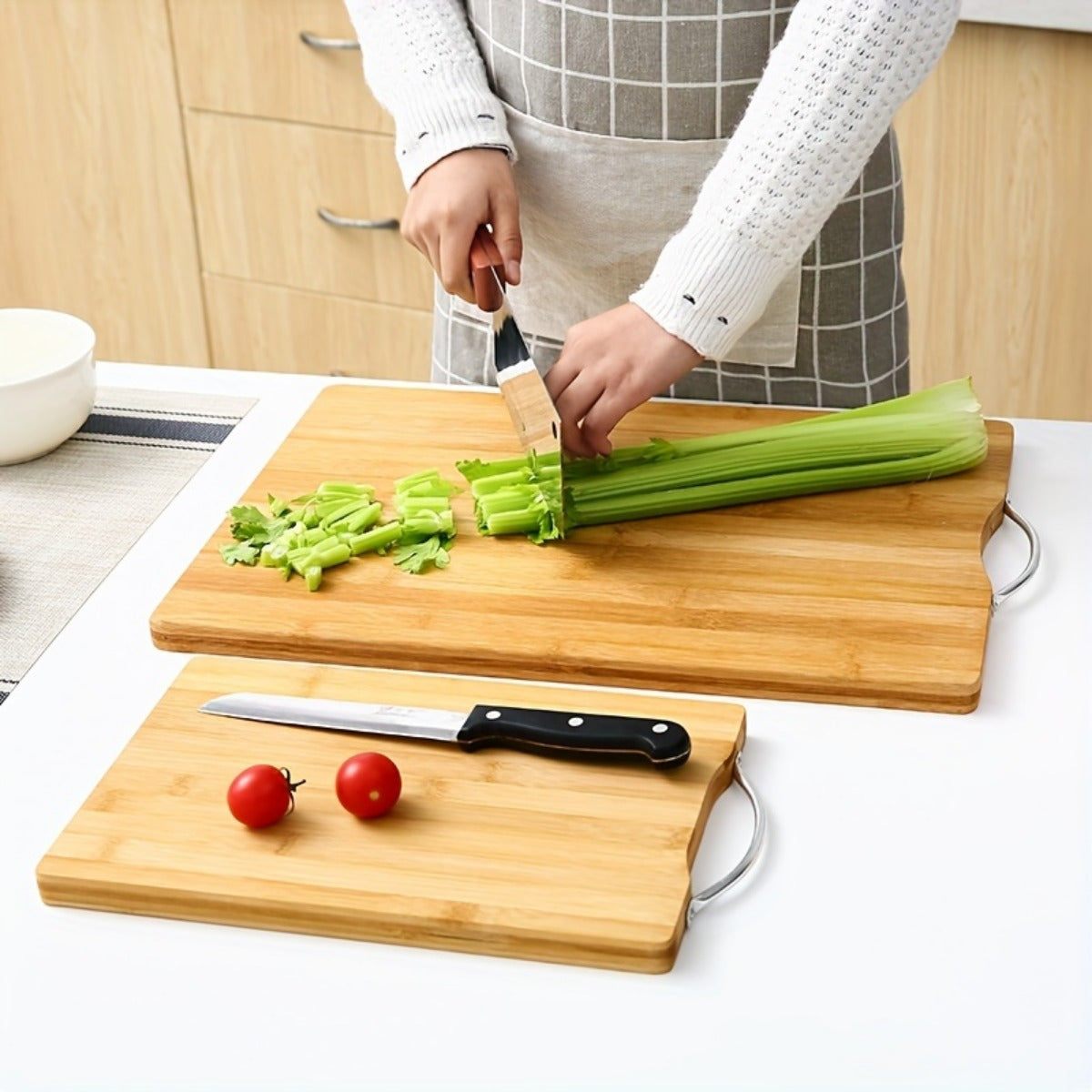 Premium Bamboo Cutting Board - Sturdy, Safe for Food Prep Must-Have in Various Sizes | Perfect for Home & Professional Kitchens