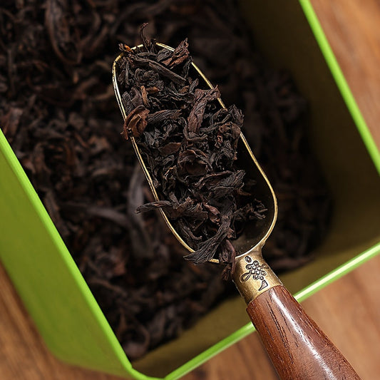 Vintage Ebony Wood Teaspoon for Loose Leaf Tea, Handcrafted Tea Spatula, Traditional Chinese Tea Ceremony Utensil