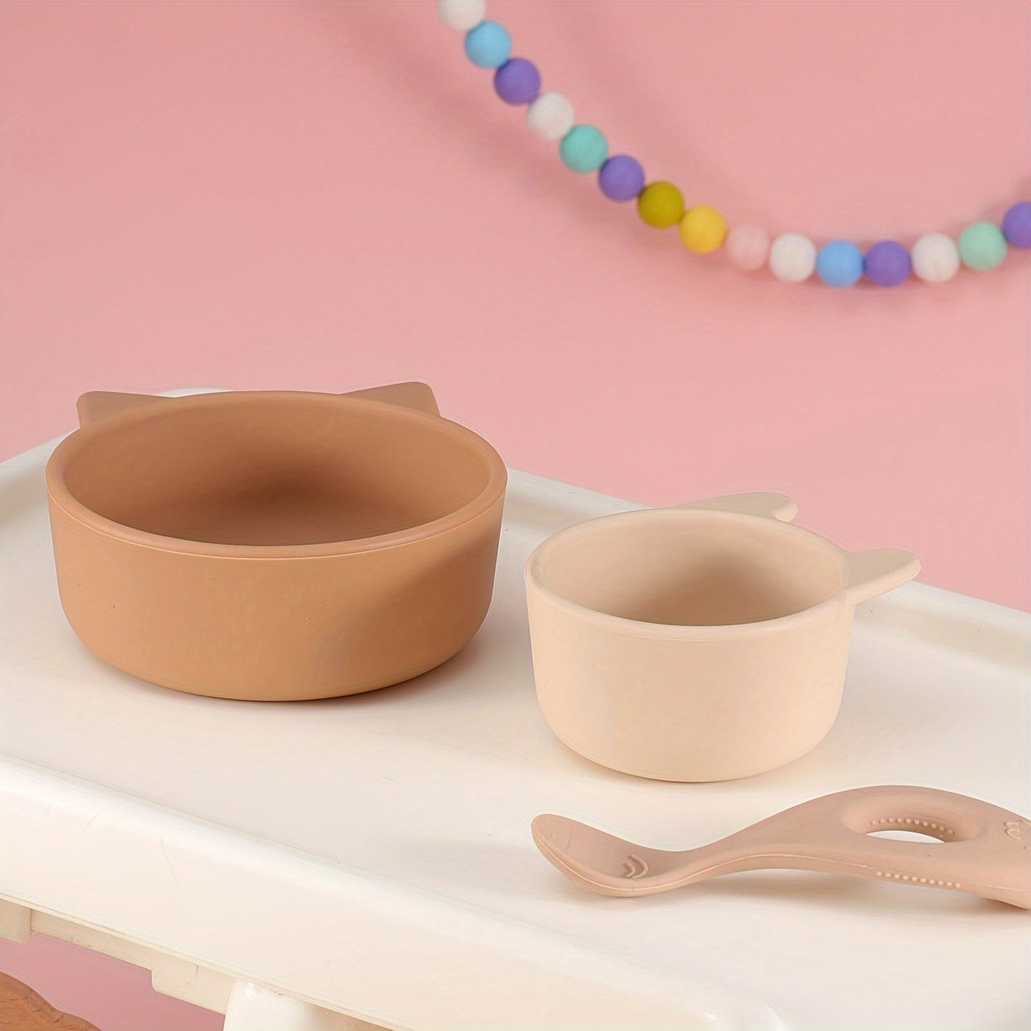 Adorable Silicone Baby Food Bowl Without BPA - Ideal for Feeding and Tableware!