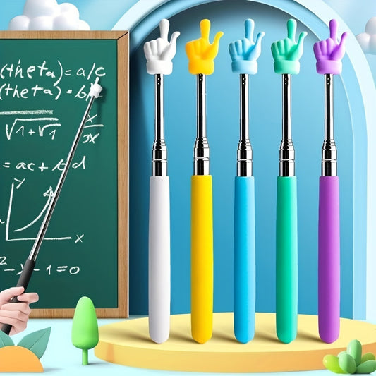 Телескопические указки для обучения - 2 шт., нержавеющая сталь, отлично подходят для классов.