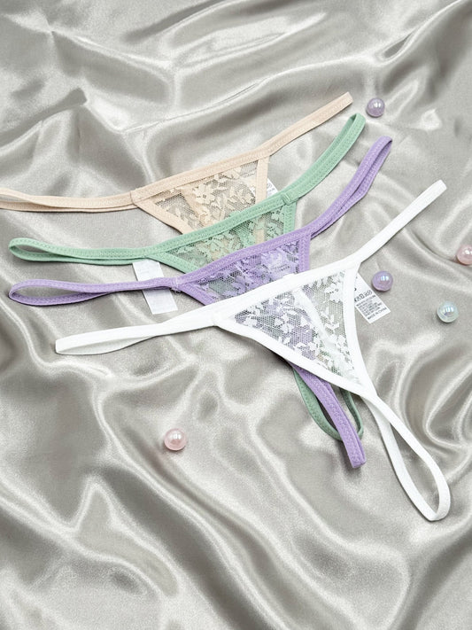 4 Women's Transparent Thongs