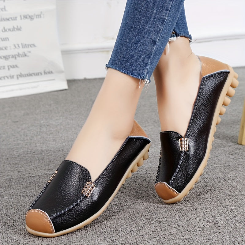 Women's low top colorblock slip-on casual shoes