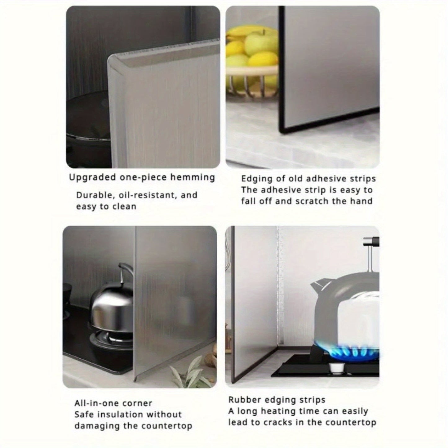 Foldable Heat-Resistant Aluminum Splatter Screen Guard for Stove Top, Kitchen Oil Shield, Metal Cooking Guard, Grease Splatter Prevention Countertop Protector.