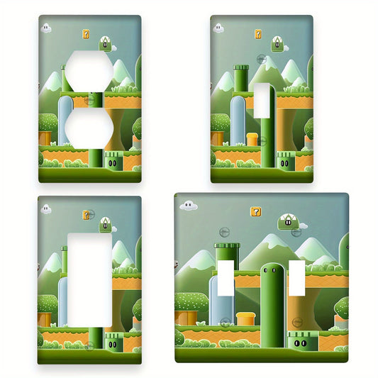 Cartoon light switch cover for kitchen and bathroom décor, sold in a pack of one.