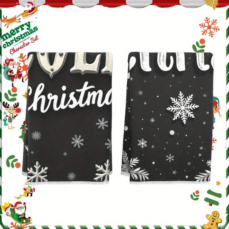 Two pieces of 18 by 66.04 cm Merry Christmas Decoration Gift for Christmas Wintertime from ESZMX