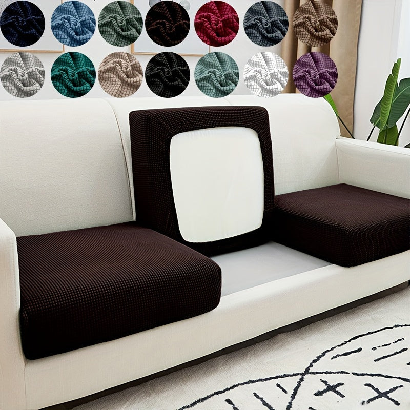 Stretch sofa cover to protect sofa cushion, suitable for bedroom, office, and living room decor.