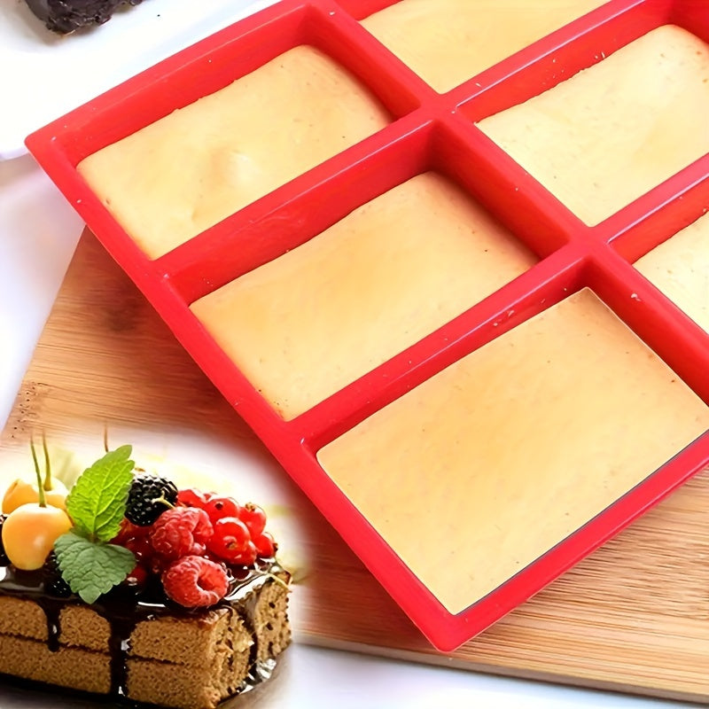 One Piece Mini Loaf Pan, 30.99cm X 21.08cm, 9 Cavity Silicone Baking Mold for Mini Loaf Cake, Bread, Meatloaf, Cornbread, Brownie, Muffin, and Rectangle Soap