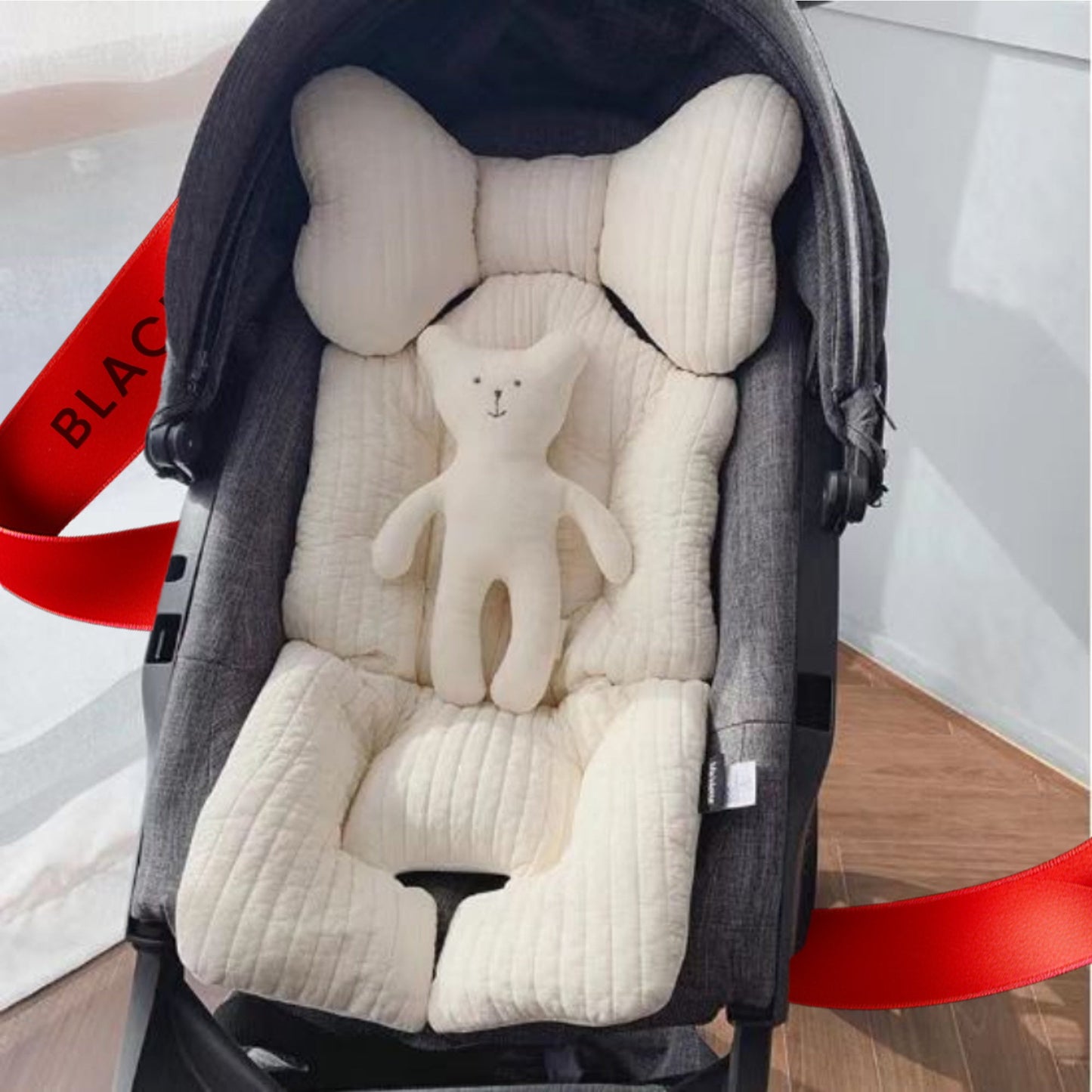 Ensure the safety and comfort of your baby with this stylish new baby trolley cotton cushion!