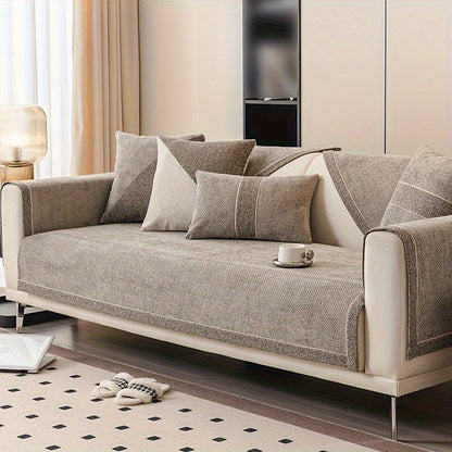 Modern sofa cover made of high-quality polyester, non-slip, pet-friendly, fits various furniture sizes, machine washable.