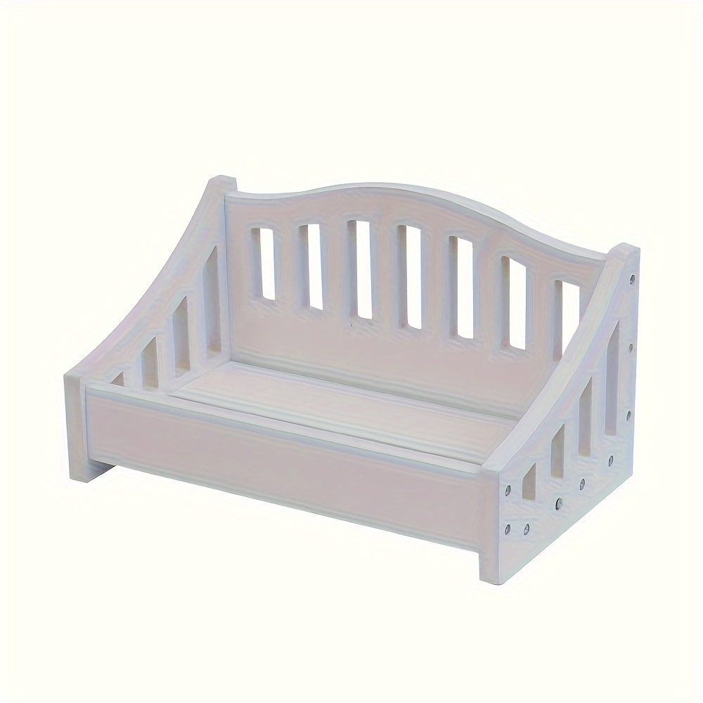 Newborn photography props including wooden bed and crib, introduced as new products in international trade.