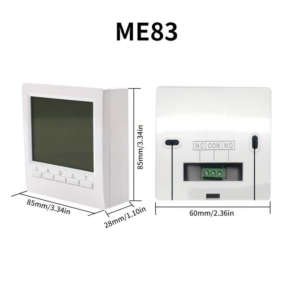 1-piece hand-controlled gas boiler thermostat with AA battery lock and smart temperature controller.