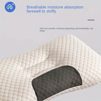 3D SPA Massage Pillow that helps with sleep and neck protection. Knitted pillow perfect for bedroom or dorm room bedding.