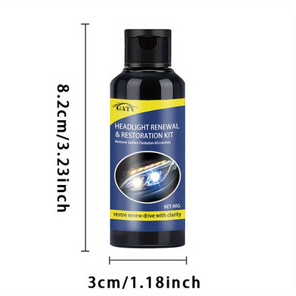 Universal car headlight restoration paste made of ABS material removes scratches and restores motorcycle headlight luster.