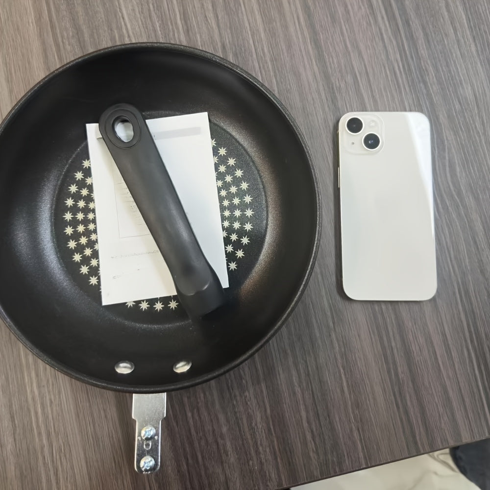 24.0 sm Qozon Temir Non-Stick Skillet: Qaynatish mashinasida yuvish mumkin, induksiya bilan mos, kam tutun bilan sog'lom ovqat tayyorlash, gaz va elektr pechlari uchun.