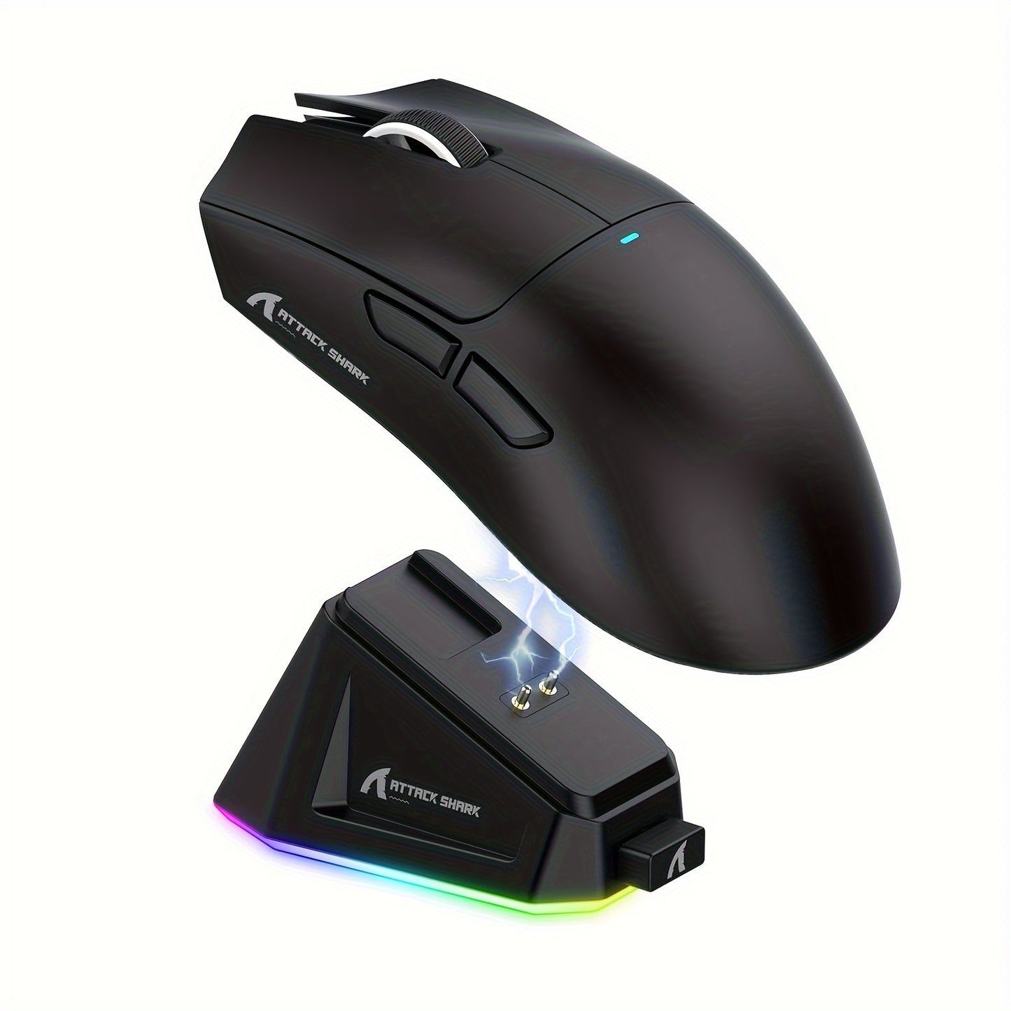 1pc ATTACK SHARK X11 Ambidextrous Gaming Mouse with PixArt PAW3311 Sensor, Wireless/Wired, Magnetic Charging Dock, RGB Lights, for Win11/Xbox/PS