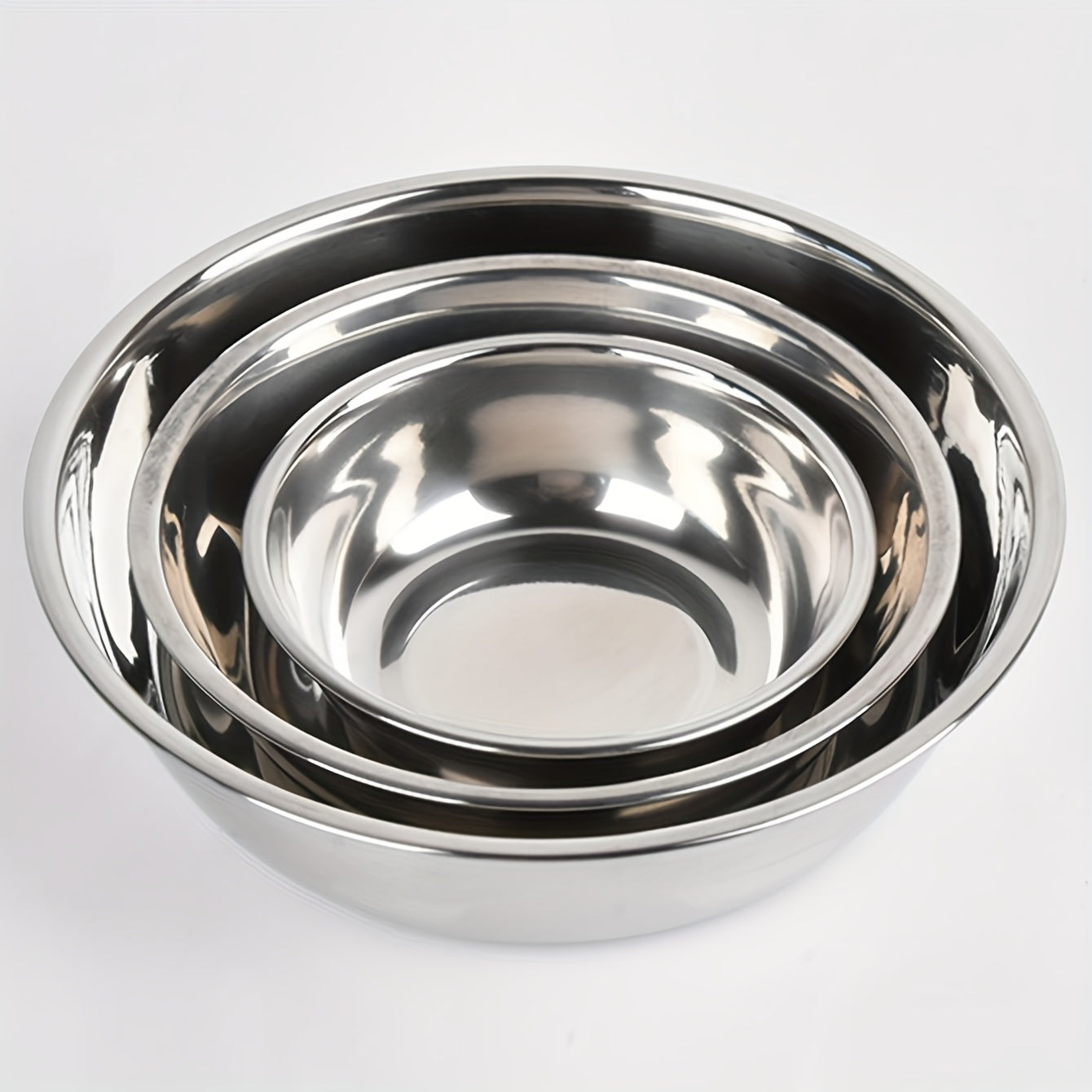 1 piece Stainless Steel Round Slanted Bowl for Pets