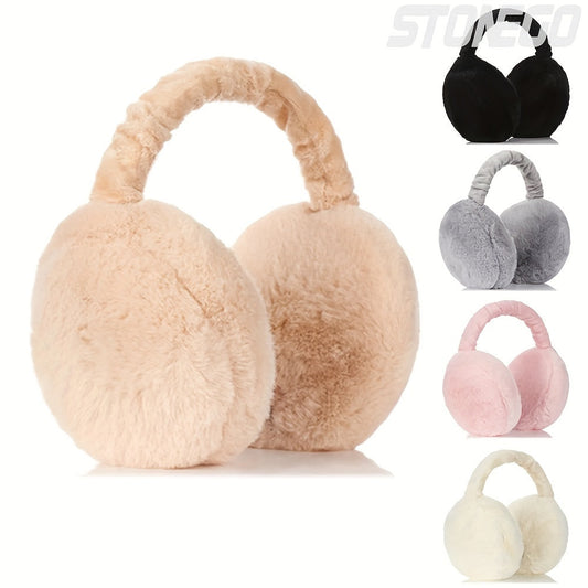 Flexible Polyester Ear Warmers with Stretchable Fleece - Hand Washable Foldable Winter Ear Protection featuring Non-Woven Fabric