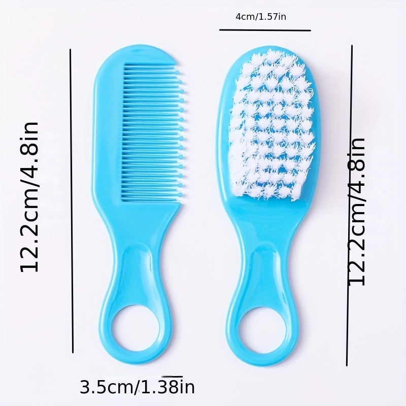 Set of Baby Head Care Comb and Brush, Set of Baby Massage Comb and Brush