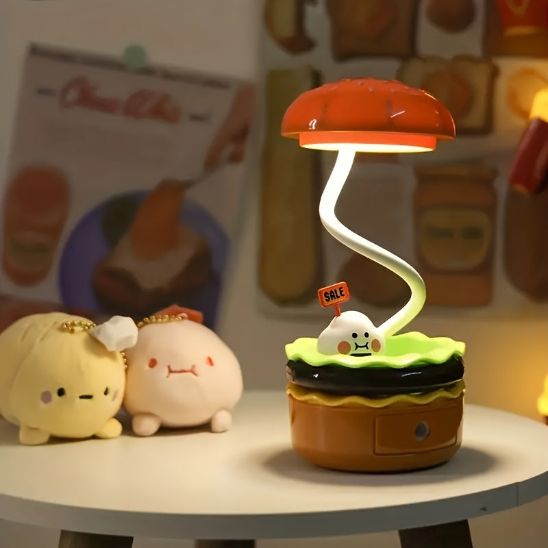 Add some fun to your bedroom with this unique 1pc Hamburger Night Light! Perfect for reading or setting an ambient vibe, this light is an ideal addition to your bedroom decor. It also makes for a great educational gift for parties, Christmas, or