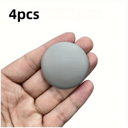 Set of 4 White PVC Round Door Handle Guards, Enhanced Bumper Pads to Prevent Collisions, Suitable for Walls, Self-Adhesive Stickers, No Power Required