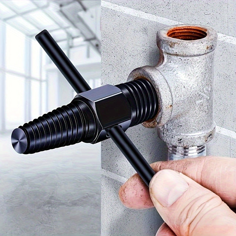 Carbon steel screw removal tool extract stripped or damaged bolts, perfect for pipes, valves, and faucets.