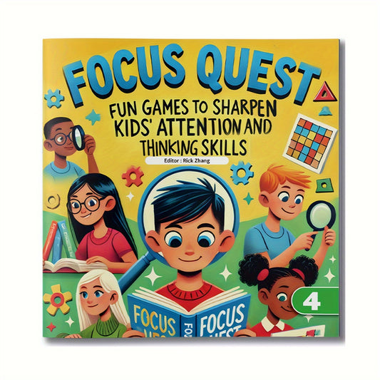 Focus Quest Activity Book for Kids 5+ with Brain Puzzles published by ZHIDIAN INTERNATIONAL, releasing on 2024-05-01.