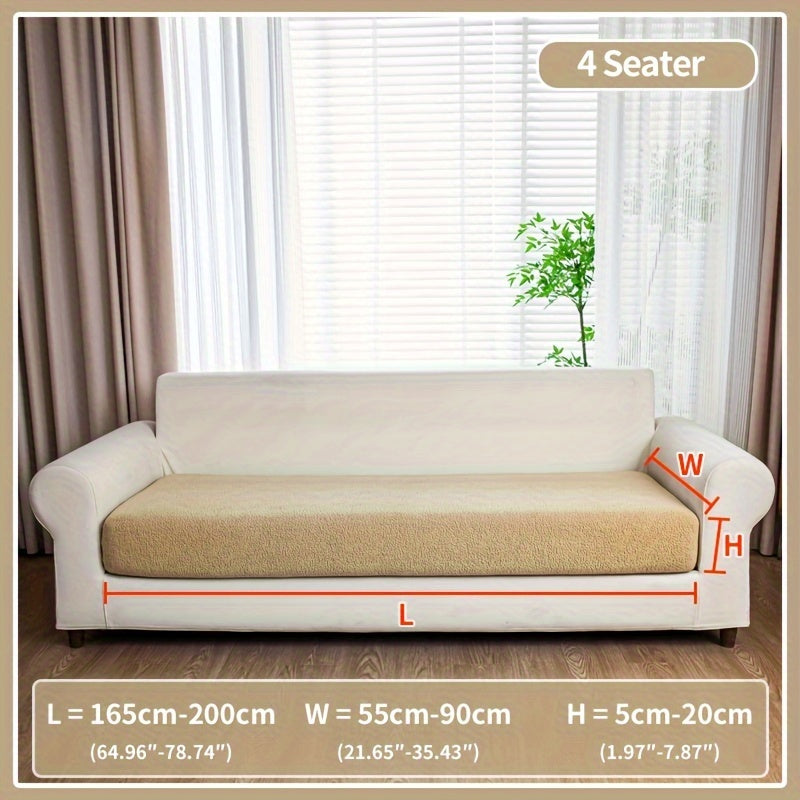 Waterproof stretch sofa cover for all seat sofas, with a modern non-slip design, pet-friendly, and fits L-shaped sofas.