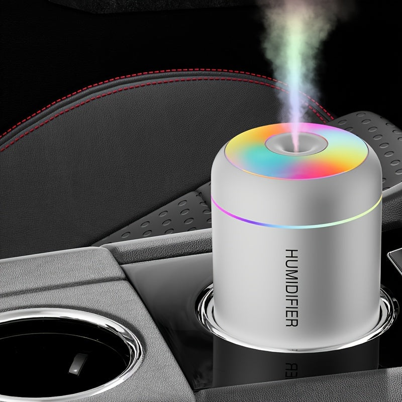 USB car aromatherapy machine with 180mL capacity, compact and portable. Can use essential oils. USB powered, battery not included. Great for car or bedroom use.