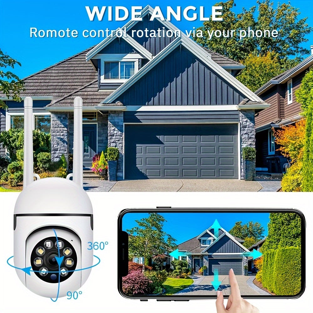 WiFi Home Security Camera with High Definition Video - Wireless Connection, Full-Color Night Vision, Two-Way Audio, Motion Detection for Protecting Youngsters, Elderly & Pets - Ideal Holiday Gift for Christmas or Thanksgiving