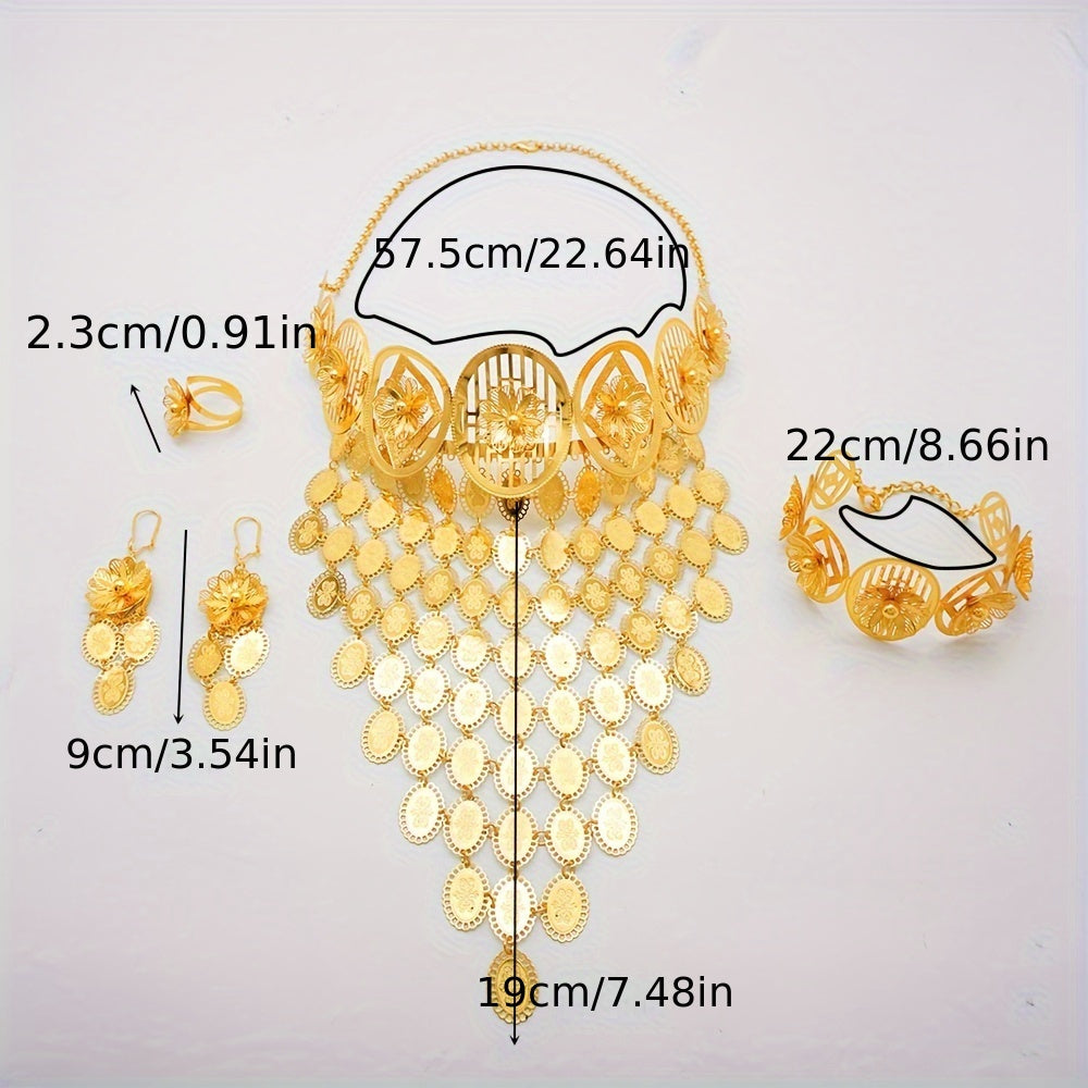 Luxurious Bridal Necklace Set with Exquisite Body Jewelry Accessories