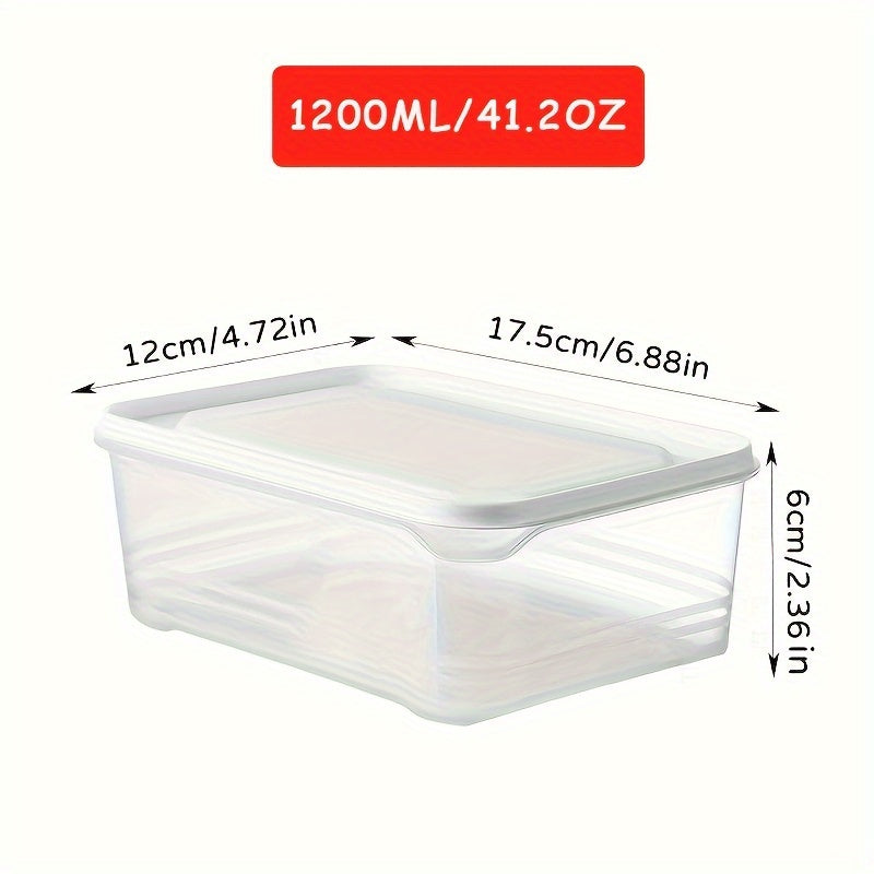 Five 41.2oz Food Storage Containers, Made of BPA-Free Plastic, Leakproof and Microwave Safe. Comes with Lids to Keep Vegetables Fresh. Perfect for Organizing Freezer and Refrigerator.