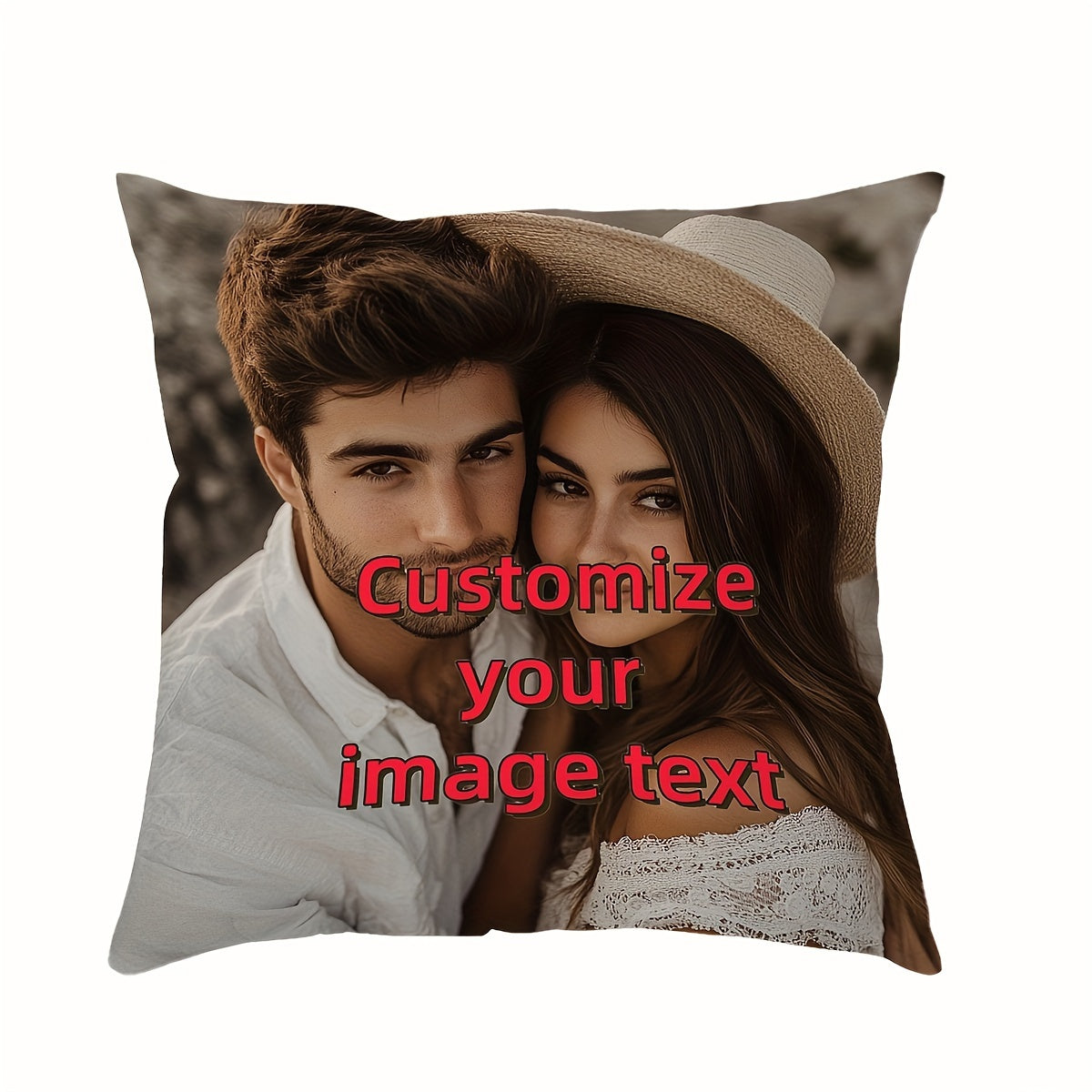 Customize your home decor with a personalized photo throw pillow cover made from high-quality short plush material. This single-sided printed cushion case is perfect for adding a personal touch to your car, sofa, bedroom, or any other space. Measuring